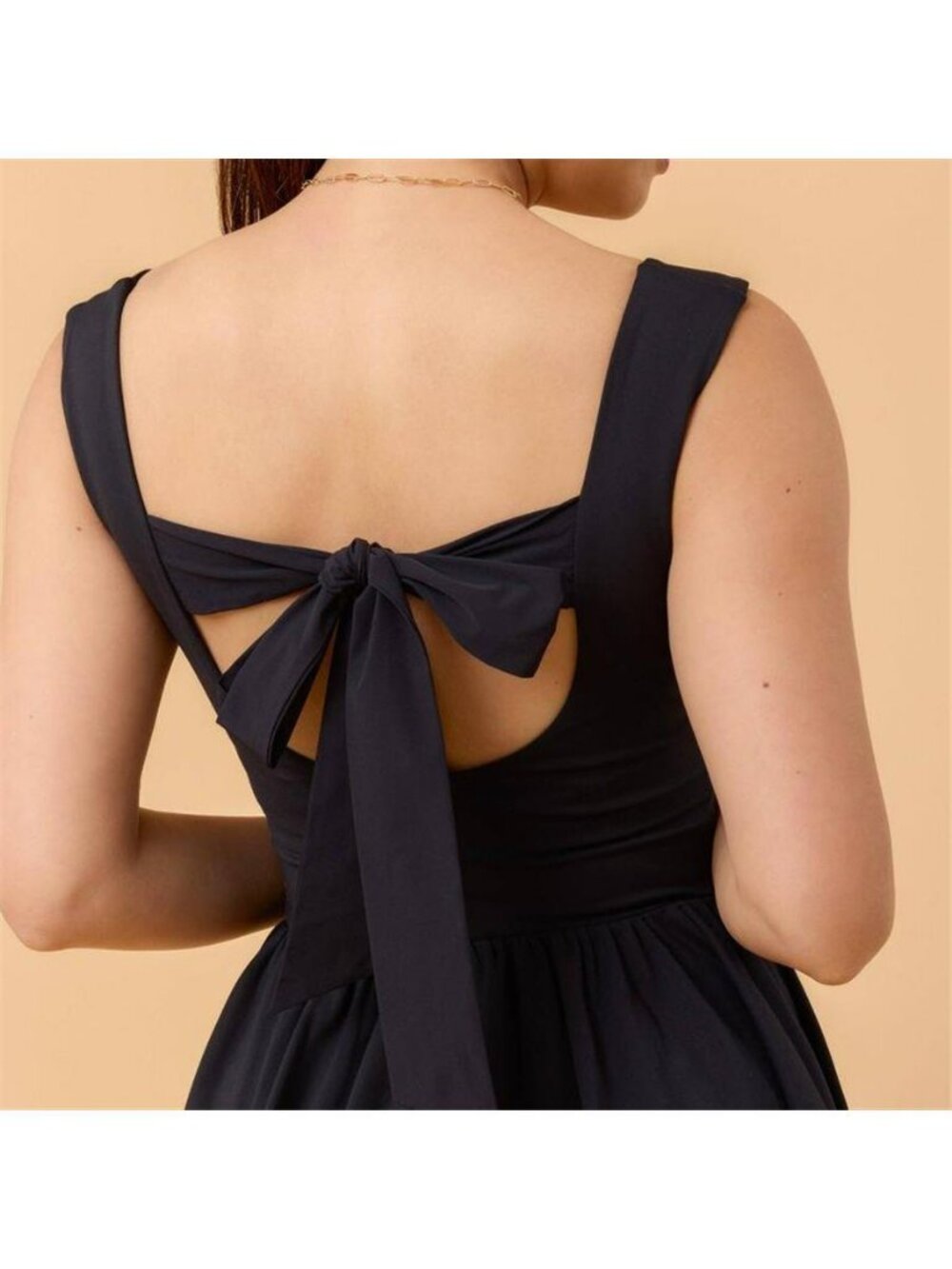 Blogilates Women's Mommy & Me Princess Bow Back Dress - Black - Medium - Picture 3 of 5